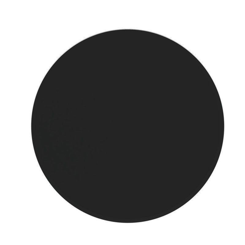 Plateau de table rond en verre trempé noir de 24 po, rebord biseauté épais de 0,4 po - impact, nettoyage en douceur, pour les tables de réunion, chaleur de 2 à 5 po, idéale pour le café