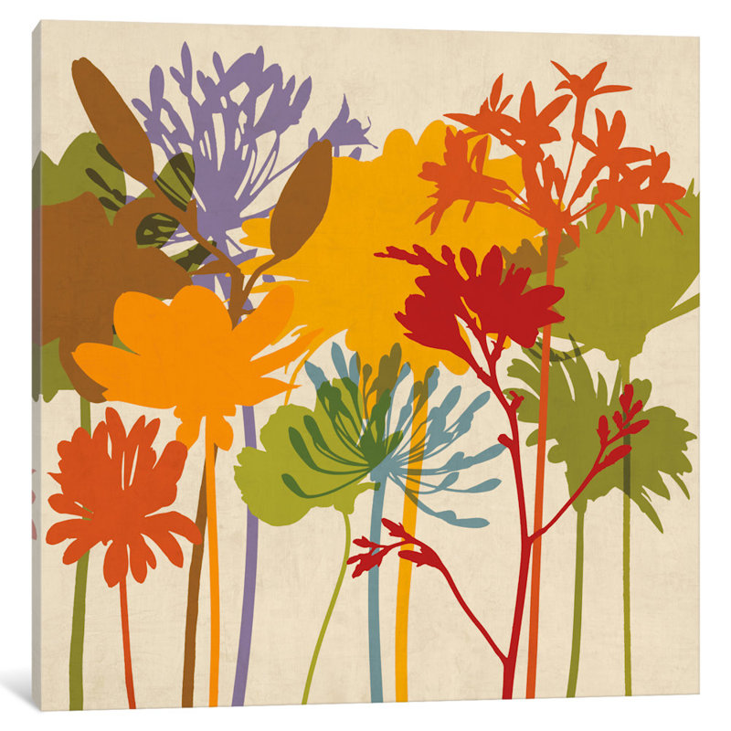 « couleur fleuri ii », reproduction d’art sur toile, H 48 po x l 48 po x P 1,5 po, Toile tendue, Pas de tapis