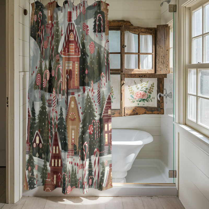 Candy Track - Premium Shower Curtain, 74" H x 71" W