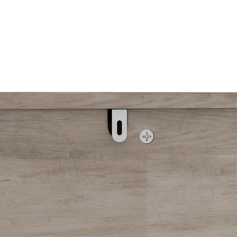 Caisse de coin en bois pour chien avec tiroir, Gris