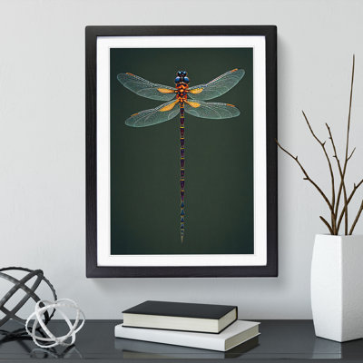 Intricate Dragonfly - Single Picture Frame Print