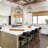 16" 2-Light Modern Farmhouse Chandelier, Lantern Style Foyer Light, Smoked Birch Finish