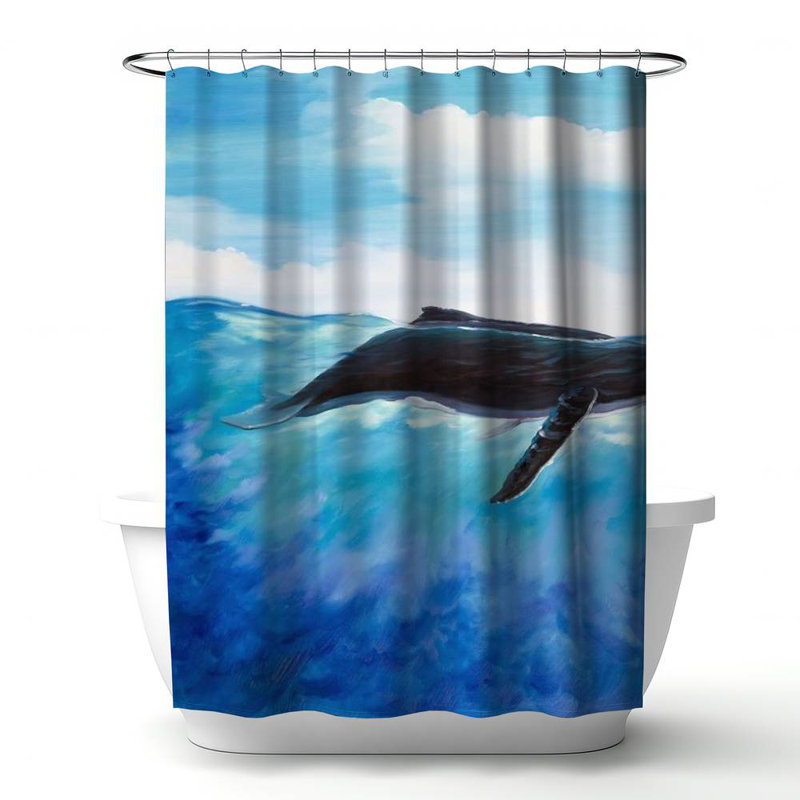 Caodhan – Polyester Shower Curtain, Dye Sublimation Print, 71" W × 74" L