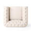 Fauteuil Chesterfield en polyester touffeté de 39 po de large Giovany-1817983547