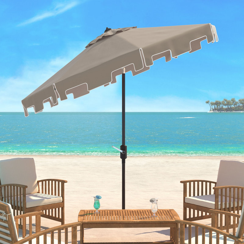 Parasol du marché Coramae, Beige, Brun, 100,79 po L x 100,79 po po