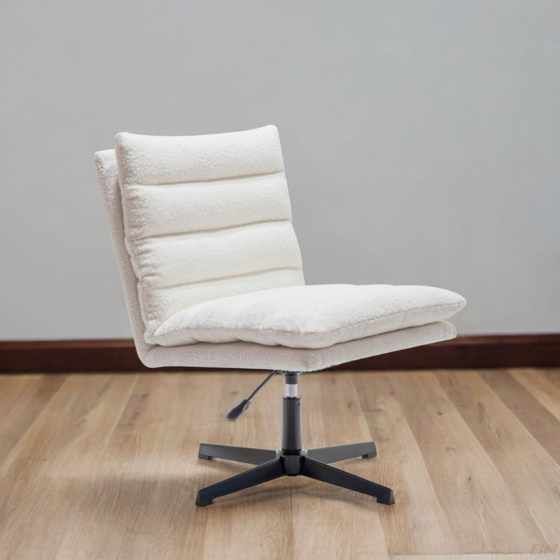 Fauteuil d'appoint pivotant à 360 ° Teddy, Beige