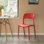Modern Outdoor Plastic Dining Chair with Open Curved Back