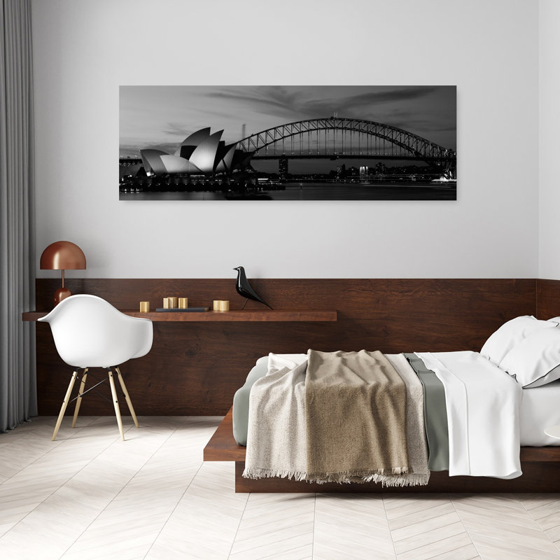 Australia Sydney sunset 1 Piece Wrapped Canvas Panoramic Wall Art, 50.8 cm H x 152.4 cm W