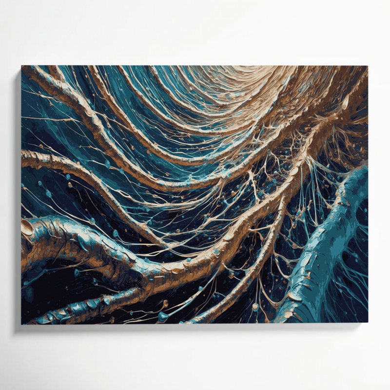 Art mural sur toile gris, H 16 po x l 20 po