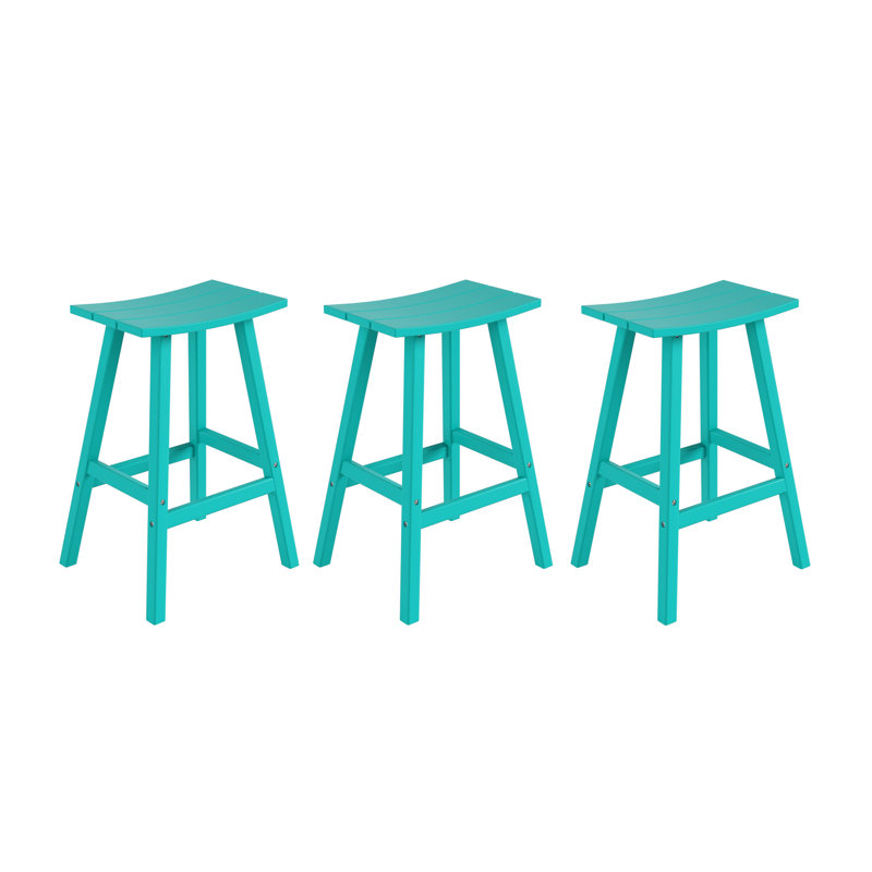 Tabouret d'extérieur Laguna, Turquoise, Tabouret de bar (siège d'une hauteur de 29 po)