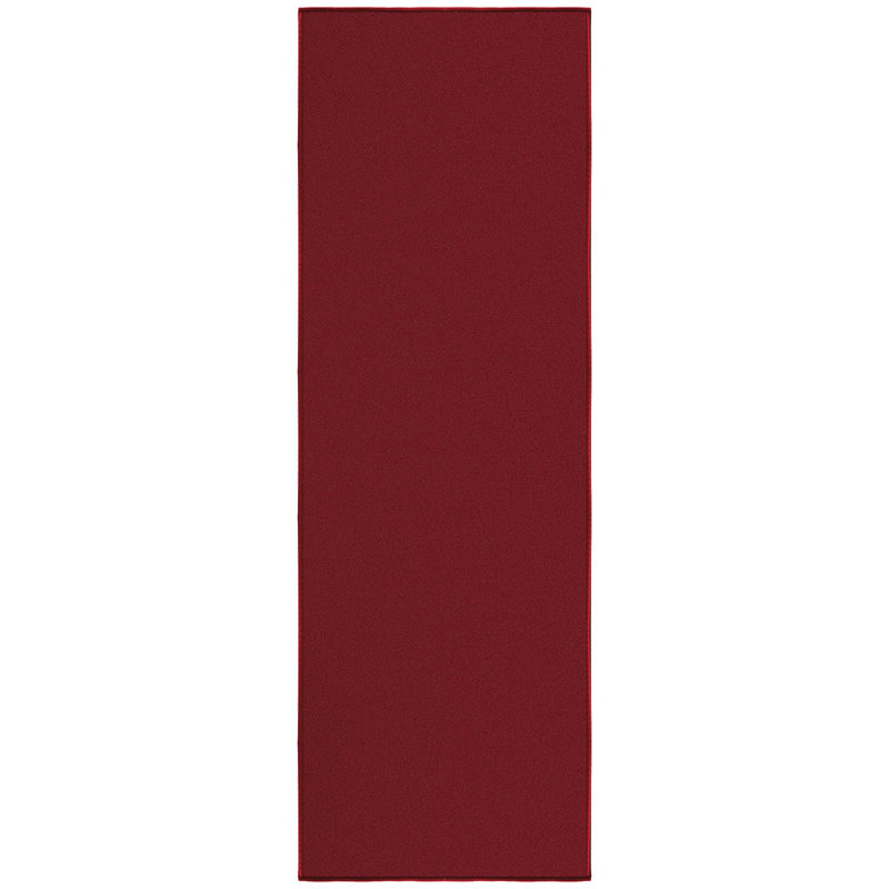 Emmy Red Synthetic Non-Slip Washable Kitchen Mat