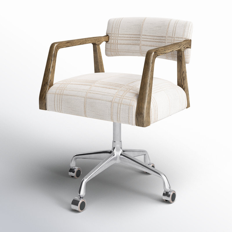Perci Swivel Task Chair, 100% Polyester, Sheffield Ivory