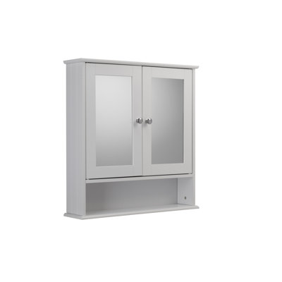 560 mm W 580 mm H Surface Framed Mirrored Bathroom Cabinets 1 Adjustable Shelves with Mirror