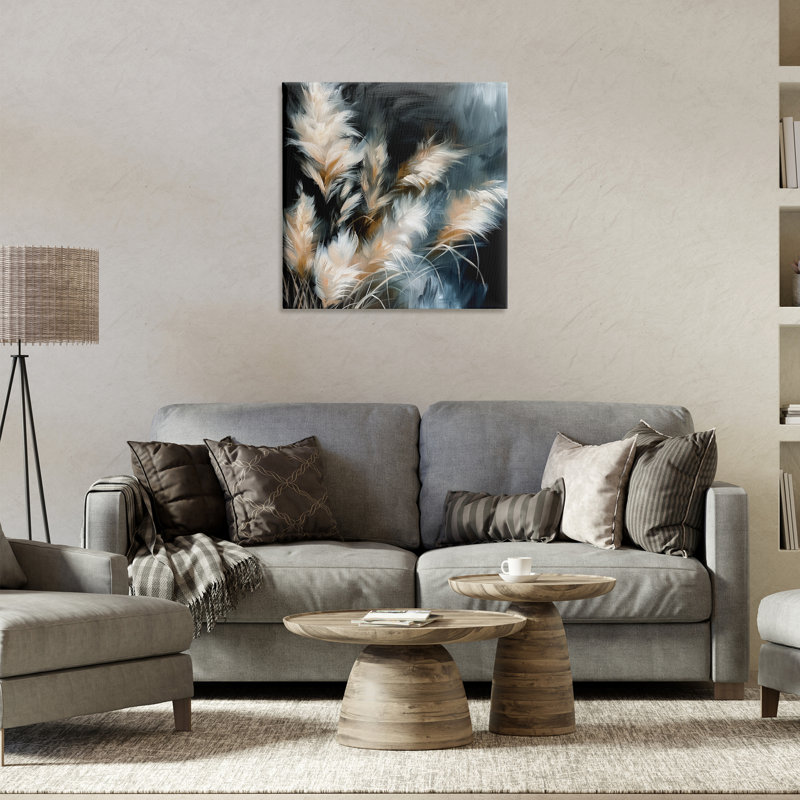  "Feathery Windblown Wheat", art mural par Raymond Powers, H 24 po x l 24 po