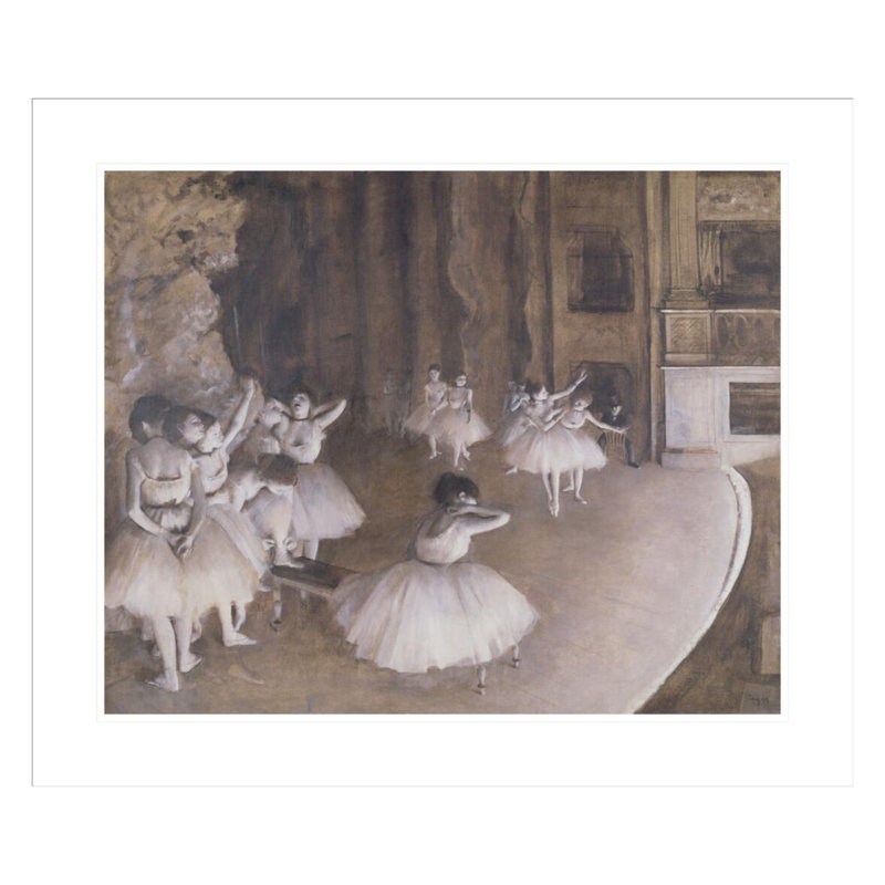 «Ballet Rehearsal on the Stage» par Edgar Degas, Edgar Degas, impression giclée encadrée, H 23,5 po x l 27,66 po