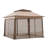 Sunjoy 11x11 ft. Pop-Up Instant Soft Gazebo, Outdoor Portable Steel Frame 2-Tier Top Canopy/Tent with Netting and Carry Bag-297301110