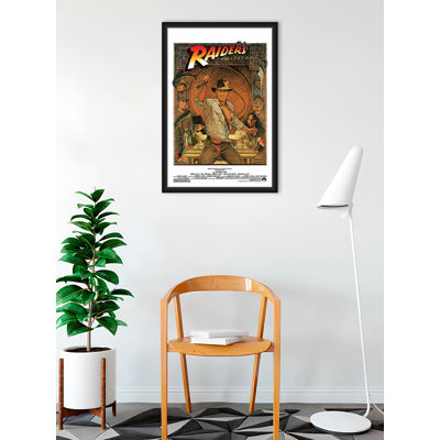  Officially Licensed Raiders Of The Lost Ark - Framed Art Poster - 24 x 36 Inch - Sturdy Engineered Wood Frame with Plexi Glass - Ready to Hang