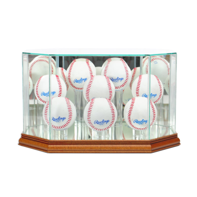 Vitrine de baseball Octagon Eight, Noyer