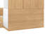Lit plateforme double en bois avec 6 tiroirs, tablettes, bureau et garde-robe-1009036153