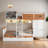 Twin Over Full Storage Bunk Bed With Drawers, Bookcase And Armoire