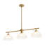 Luminaire suspendu moderne en verre à dôme 3 lumières Modern
