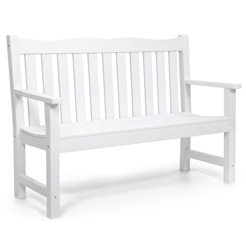 Banc d'extérieur imperméable 49 po 49 po, Blanc