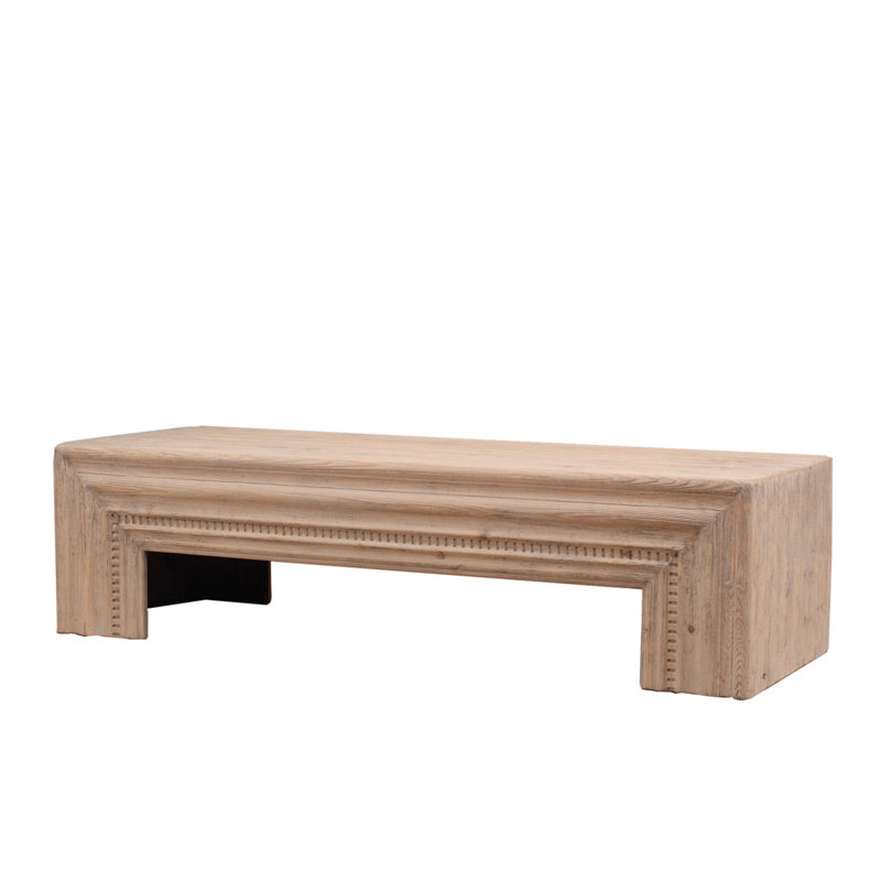 Solid Wood Coffee Table, 17.72" H x 66.93" L x 25.59" W
