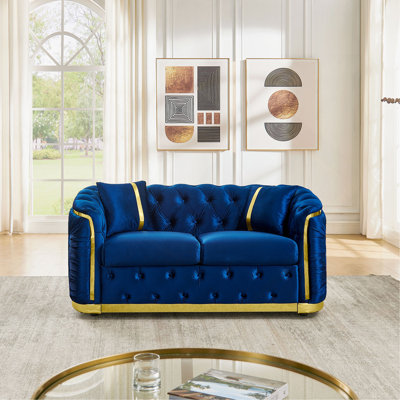 Canapé Chesterfield moderne 62,6 pouces Mid-Century Chesterfield