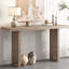 Et console en placage de chêne et de chêne - Élève la table de couloir élégante