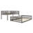 Full XL Over Queen Bunk Bed With Ladder And Guardrails-528645003