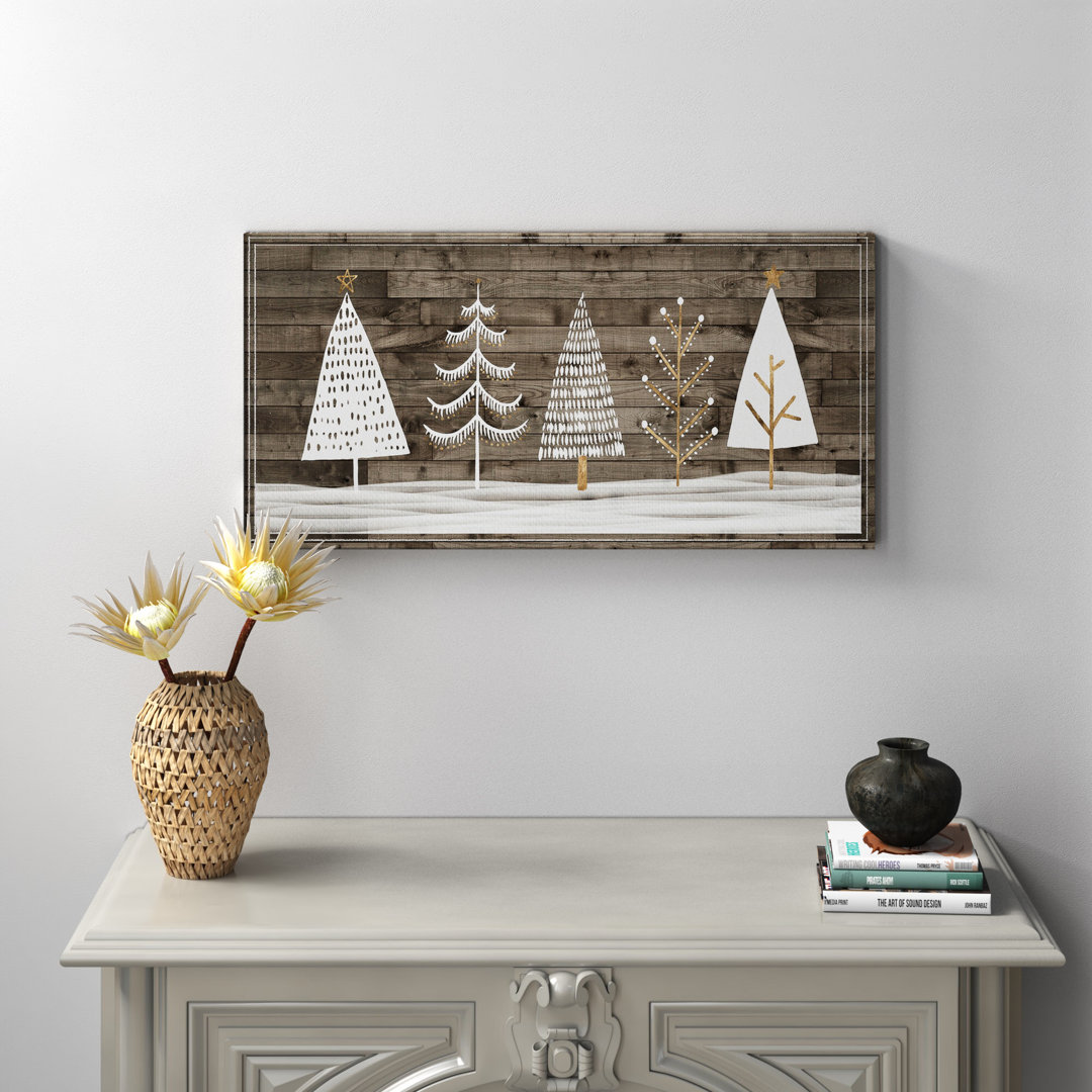 Wooded White Christmas Collection D Premium Gallery Wrapped Canvas - Ready To Hang The Twillery Co.® 