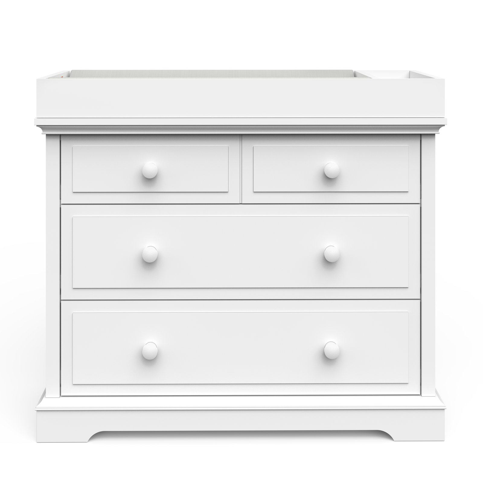Universal Changing Table Topper, Matte White