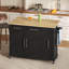 Jaxenor Kitchen Island with Drop Leaf, Rolling Kitchen Trolley Cart with 3 Tier Pull Out Cabinet Organizer, Internal Storage Rack, Lockable Wheels, Storage Unit for Dining Room-788821116