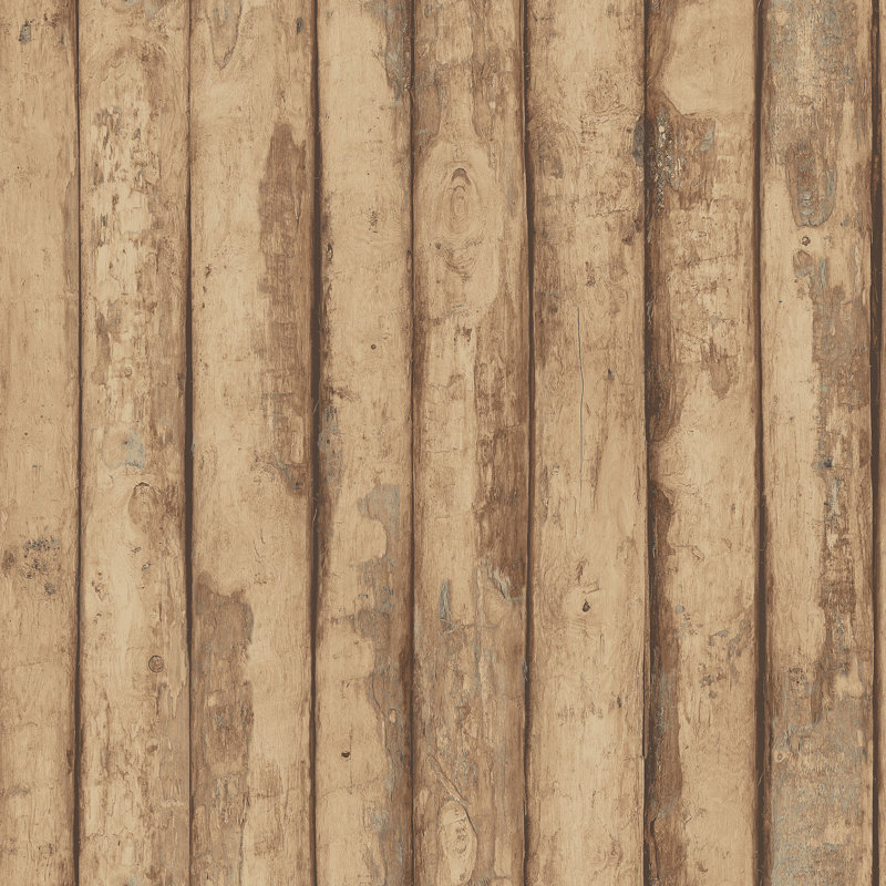 Gluck 10m x 52.8cm Matte Wallpaper Roll, Brown
