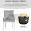 Chaise d'appoint en velours gris Huberte