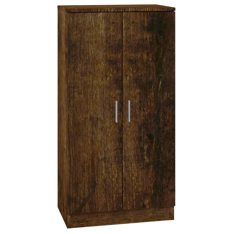 14 Pair Flip Down Shoe Storage, Smoked Oak