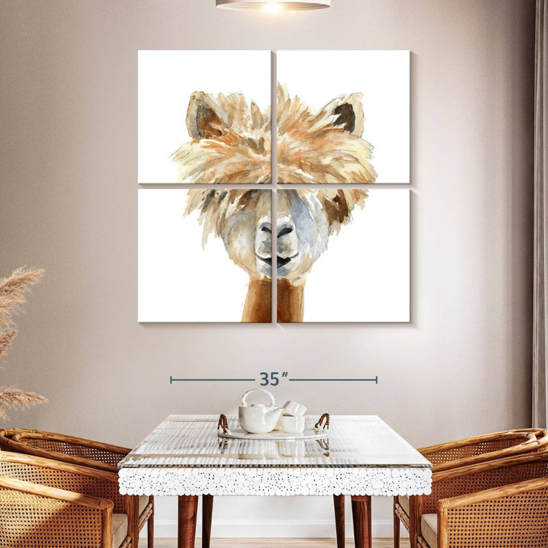 Brampt Llama With Bangs, 45" H x 45" W