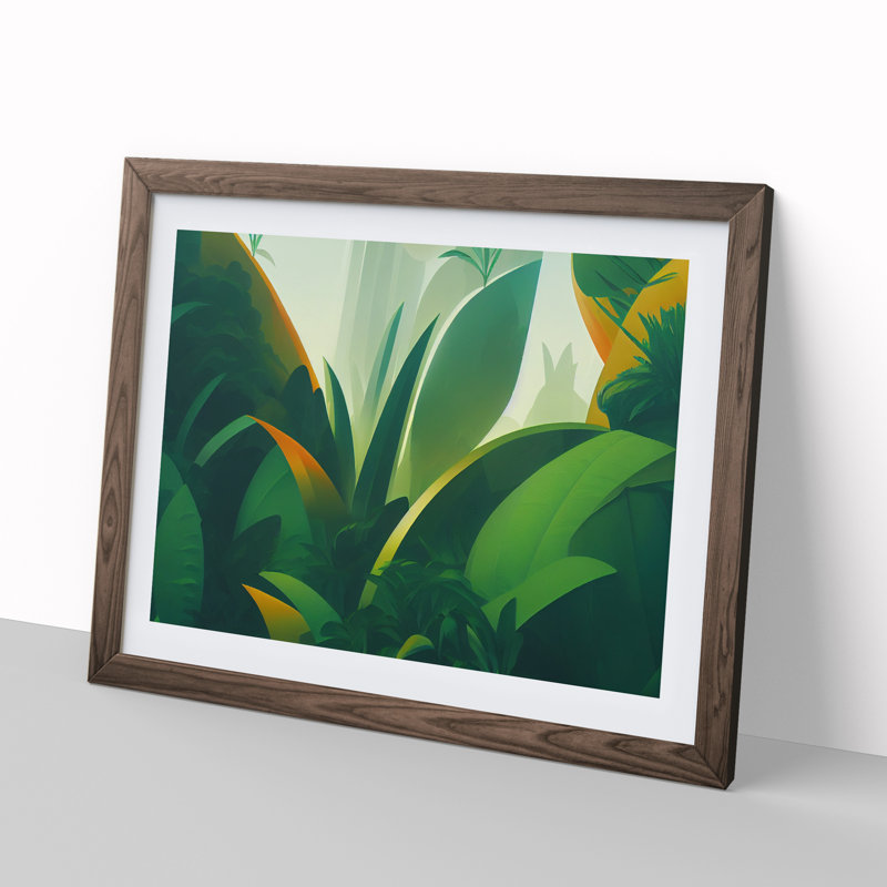 Deep in the Jungle - Framed Print, Walnut, 34cm H x 46cm W x 2cm D