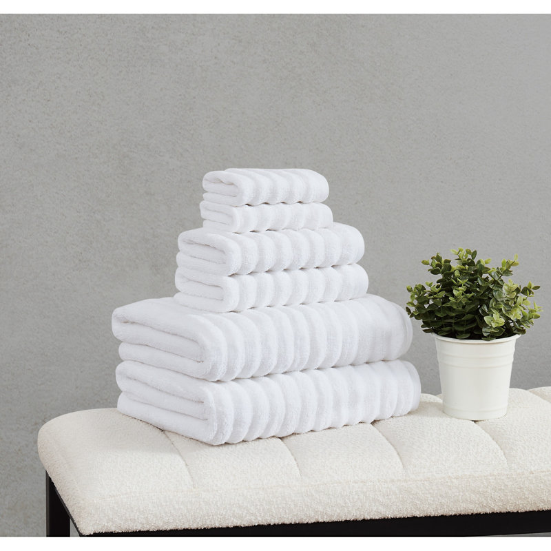 Ensemble de serviettes 6 pièces Borghese, Blanc