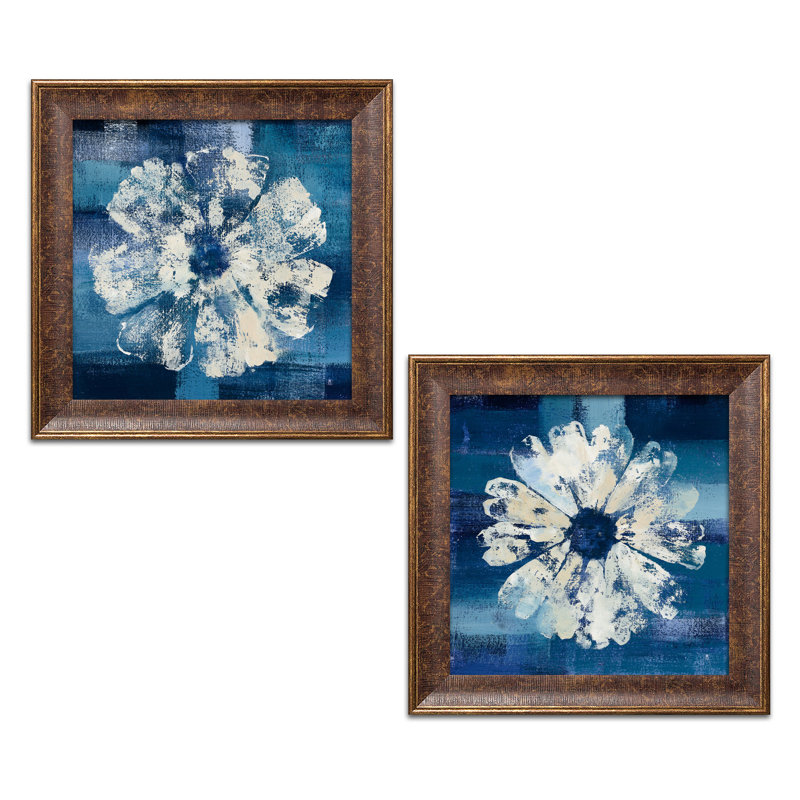 «Ocean Bloom I» et «Ocean Bloom II», ensemble de 2 reproductions sur toile, Toile tendue, H 12 po x l 12 po x P 0,75 po
