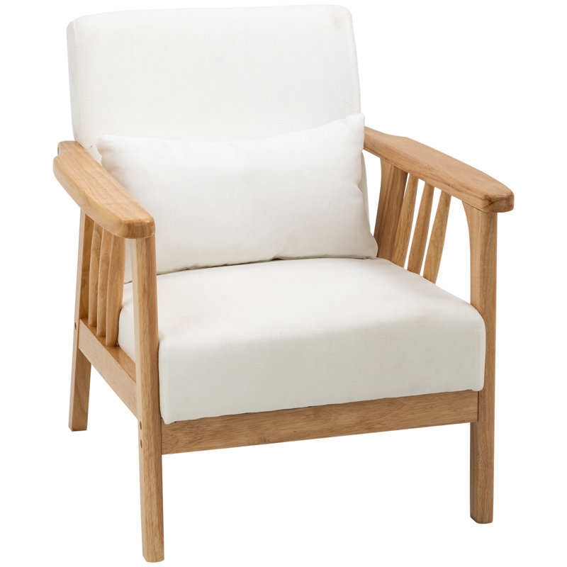 Fauteuil Hmat, Polyester blanc crème