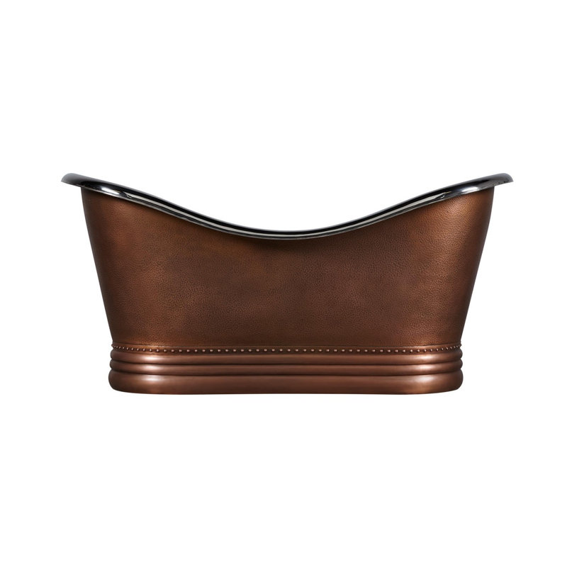 720mm x 320mm Freestanding Soaking Copper Bathtub