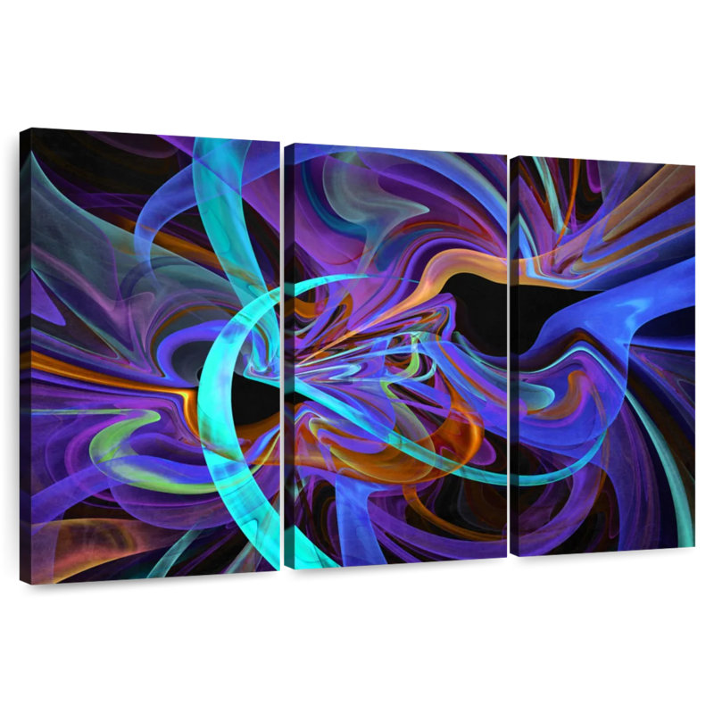 Avery Neon Vortex Abstract, 20" H x 33" W
