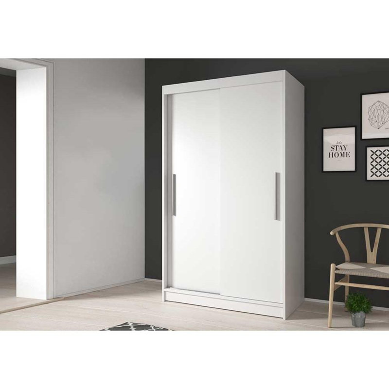 Haig 2 Door Manufactured Wood Wardrobe, White