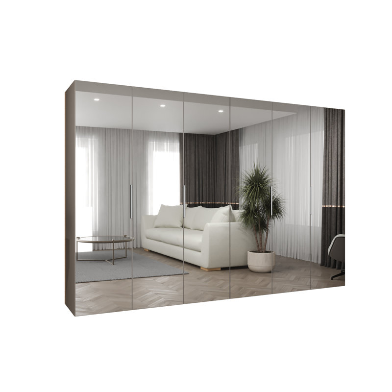 Manufactured Wood Wardrobe, cashmere + handles: cashmere
