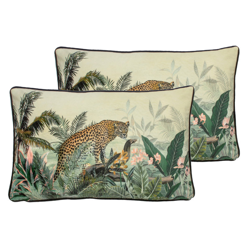 Evans Floral Square Cushion, Polyester