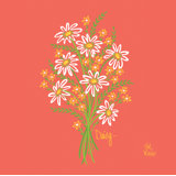 Polyester Floral Square Napkin