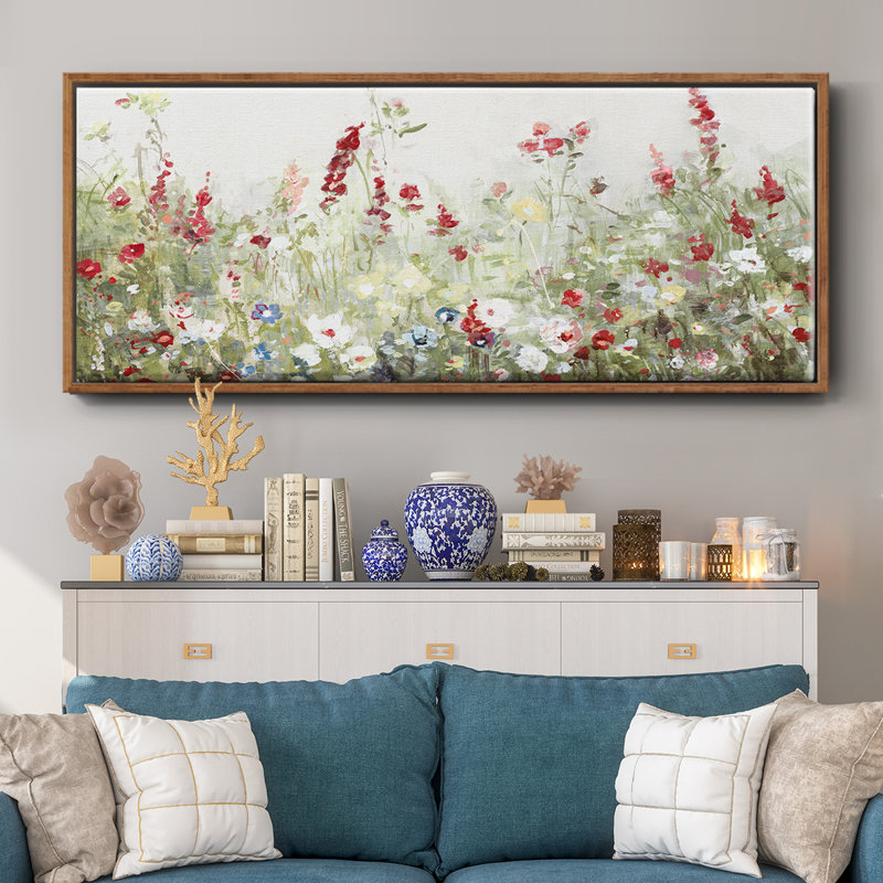 Sweet Spring Meadow - toile encadrée, H 8 po x l 20 po