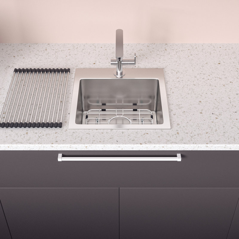 Drop-in Single Bowl Stainless Steel Kitchen Sink