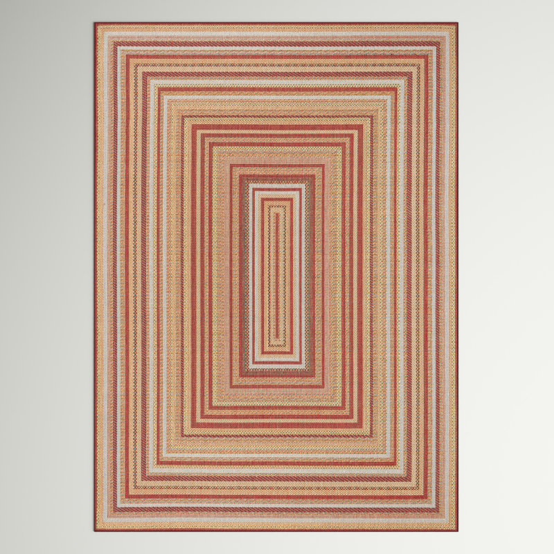 Xavi Flatweave Geometric Area Rug , Rectangle 5'3" x 7'7"